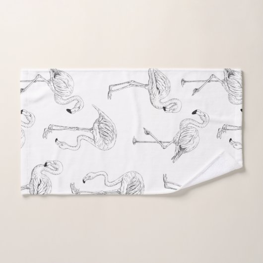 Flamingo-Muster Badhandtuch Set (Handtuch)