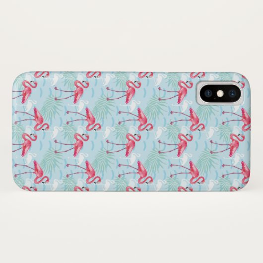Flamingo-Muster Case-Mate iPhone Hülle (Rückseite (Horizontal))
