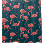 Flamingo-Muster Duschvorhang (Vorderseite)