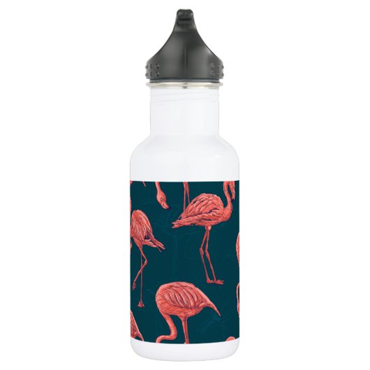 Flamingo-Muster Edelstahlflasche (Rechts)