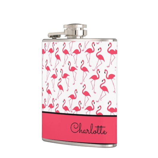 Flamingo-Muster Flachmann (Links)