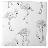 Flamingo-Muster Fliese (Vorderseite)