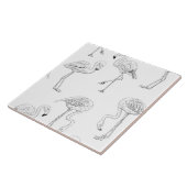 Flamingo-Muster Fliese (Seite)