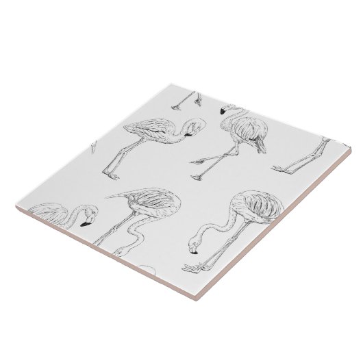 Flamingo-Muster Fliese (Seite)