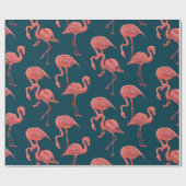 Flamingo-Muster Geschenkpapier (Flach)