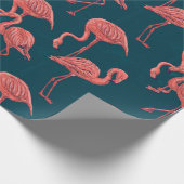 Flamingo-Muster Geschenkpapier (Ecke)