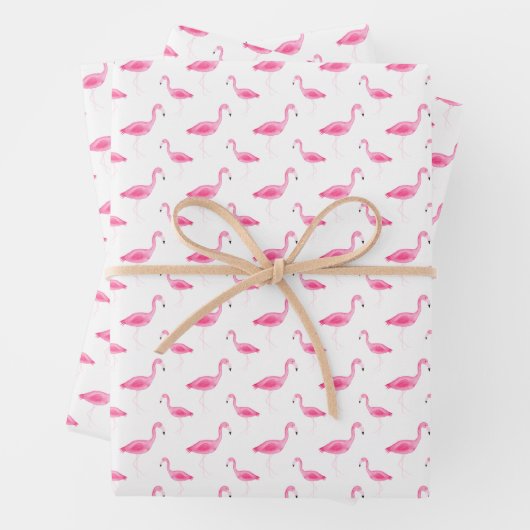 Flamingo-Muster Geschenkpapier Set (Beispiel)