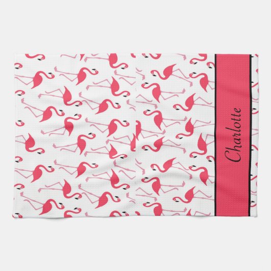 Flamingo-Muster Geschirrtuch (Horizontal)