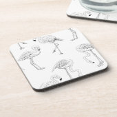 Flamingo-Muster Getränkeuntersetzer (Linke Seite)