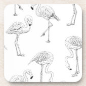 Flamingo-Muster Getränkeuntersetzer (Vorderseite)