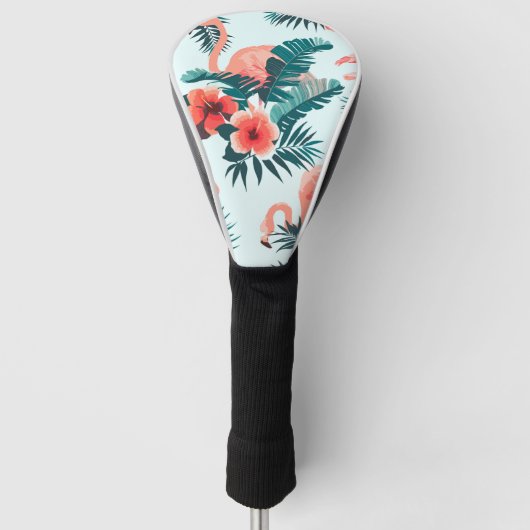 Flamingo-Muster Golf Headcover (Vorderseite)