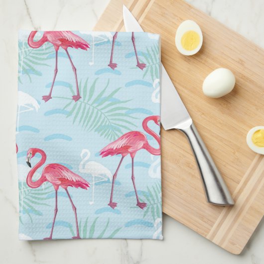 Flamingo-Muster Handtuch (Viertel Falte)