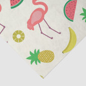 Flamingo Muster mit Watermelon und Ananas Seidenpapier (Detail)
