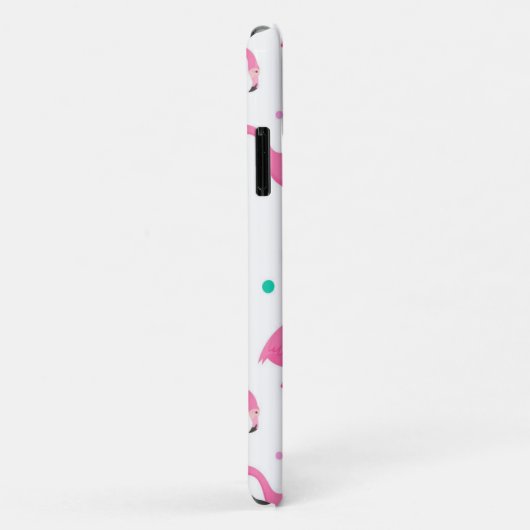 Flamingo Muster Monogram und Name Custom Case-Mate iPhone Hülle (Hinten/Rechts)