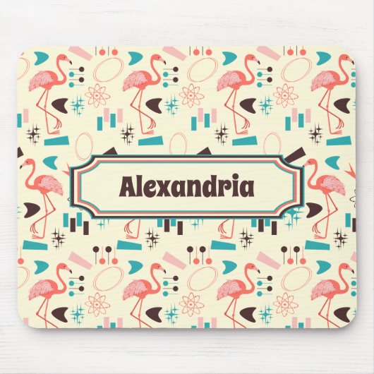 Flamingo-Muster Personalisiert Mousepad (Vorne)