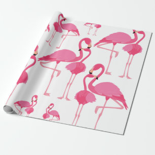 Flamingo-Muster rosa Geschenkpapier