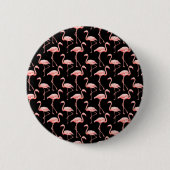 Flamingo-Muster Rosa Vogel Tropischer Tierliebhabe Button (Vorderseite)