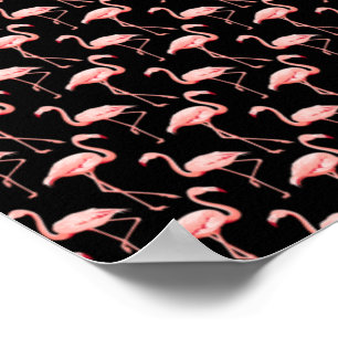 Flamingo Muster rosa Vogelschwarm Tropentierlover Poster