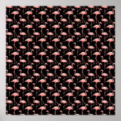 Flamingo Muster rosa Vogelschwarm Tropentierlover Poster (Vorne)