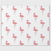 Flamingo-Muster Santa Helfer Geschenkpapier (Flach)