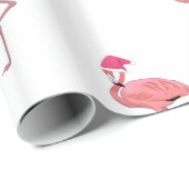 Flamingo-Muster Santa Helfer Geschenkpapier (Rolleneckpunkt)