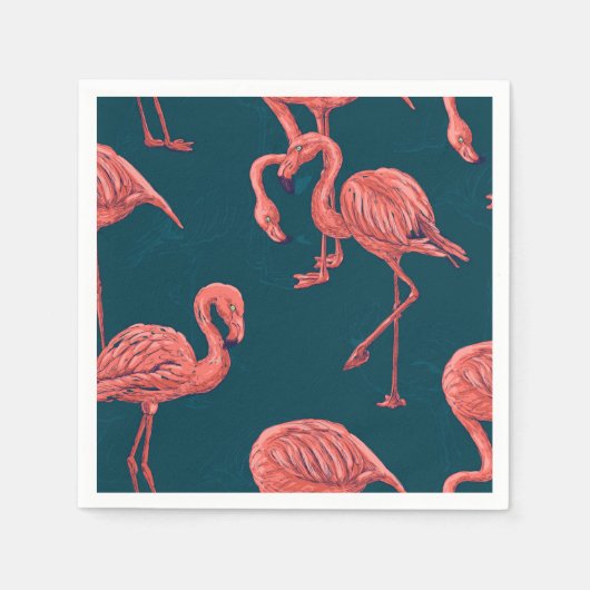 Flamingo-Muster Serviette (Vorderseite)