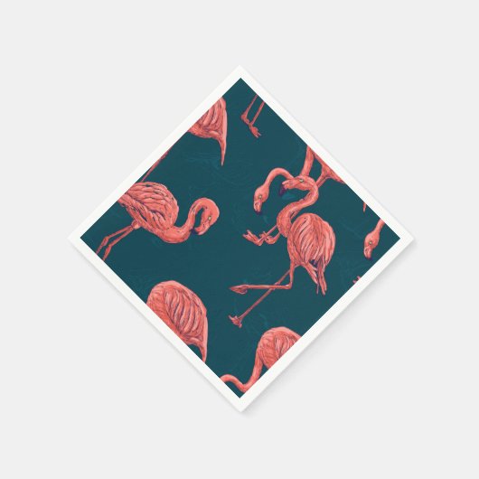 Flamingo-Muster Serviette (Ecke)
