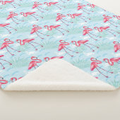 Flamingo-Muster Sherpadecke (3/4)