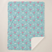 Flamingo-Muster Sherpadecke (Vorderseite)