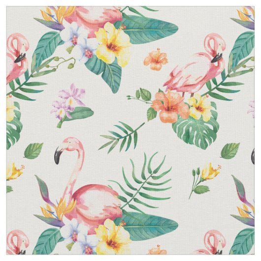 Flamingo-Muster Stoff (Nahaufnahme)