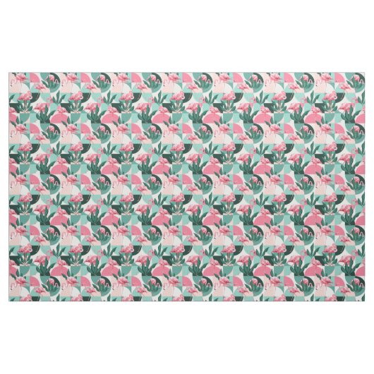 Flamingo-Muster Stoff (Fat Quarter (45,7 x 55,9 cm))