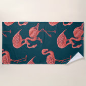 Flamingo-Muster Strandtuch (Vorderseite)