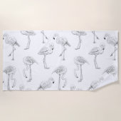 Flamingo-Muster Strandtuch (Vorderseite)