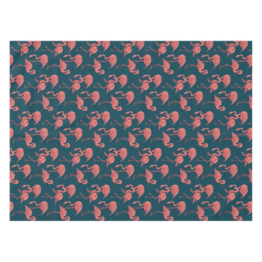 Flamingo-Muster Tischdecke (Vorderseite (Horizontal))