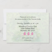 Flamingo Mutter & Baby Dusche Einladung (Rückseite)