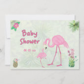 Flamingo Mutter & Baby Dusche Einladung (Vorderseite)