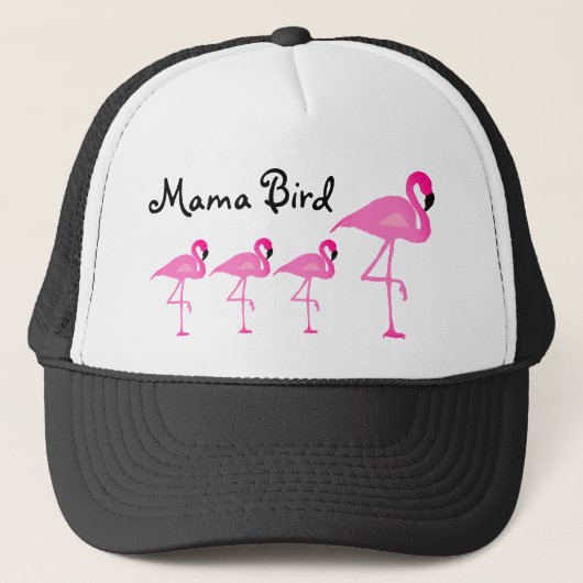 Flamingo-Mutter Bird Trucker Hat Truckerkappe (Vorderseite)