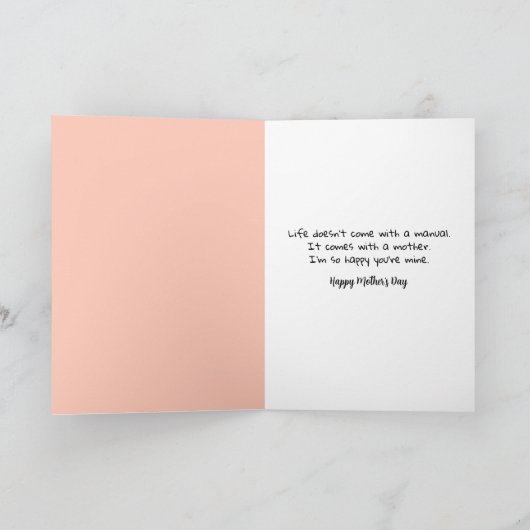 Flamingo Mutter mit Küken Karte (Innenseite)