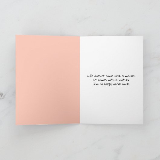 Flamingo Mutter mit Küken Karte (Innenseite)