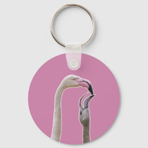 Flamingo Mutter und Baby Schlüsselanhänger