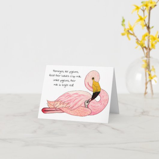 Flamingo-Muttertagskarte Karte (Gelbe Blume)