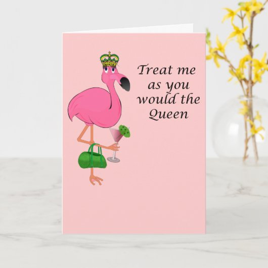 Flamingo-Muttertagskarte Karte (Gelbe Blume)