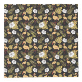 Flamingo nahtlose gelb-weiße Blume Würfel (Vorderseite)