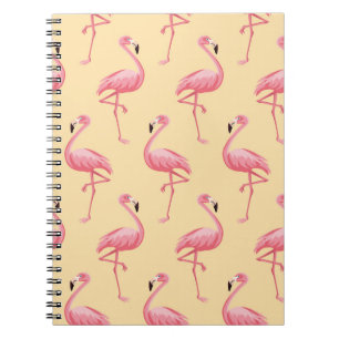 Flamingo nahtloser Muster Hintergrund. Rosa Flamme Notizblock