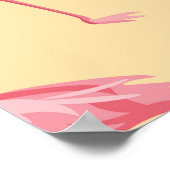 Flamingo nahtloser Muster Hintergrund. Rosa Flamme Poster (Ecke)