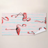 Flamingo nahtloses Muster Badehandtuch (Badehandtuch)