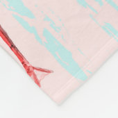 Flamingo nahtloses Muster Fleecedecke (Ecke)