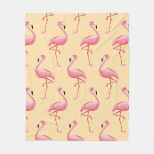 Flamingo nahtloses Muster Hintergrund. Rosa Flamin Fleecedecke