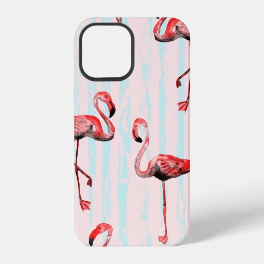 Flamingo nahtloses Muster iPhone Hülle (Rückseite)