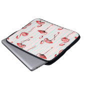 Flamingo nahtloses Muster Laptopschutzhülle (Vorne Knopf)